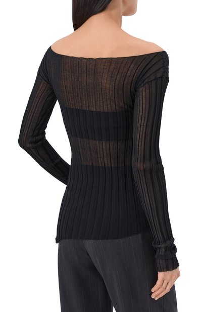 Хлопковый пуловер ISABEL BENENATO черного цвета по цене 39300 руб., арт. DK140S26, фото 4 Хлопковый пуловер ISABEL BENENATO, арт. DK140S26, фото 4