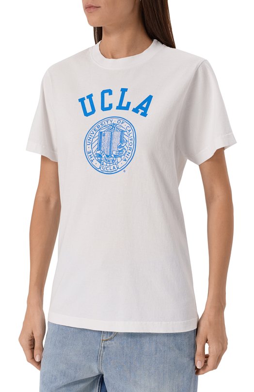 Хлопковая футболка Sporty & Rich x UCLA Sporty and Rich T0043615639WH01 Белый  T0043615639WH01 Фото 3