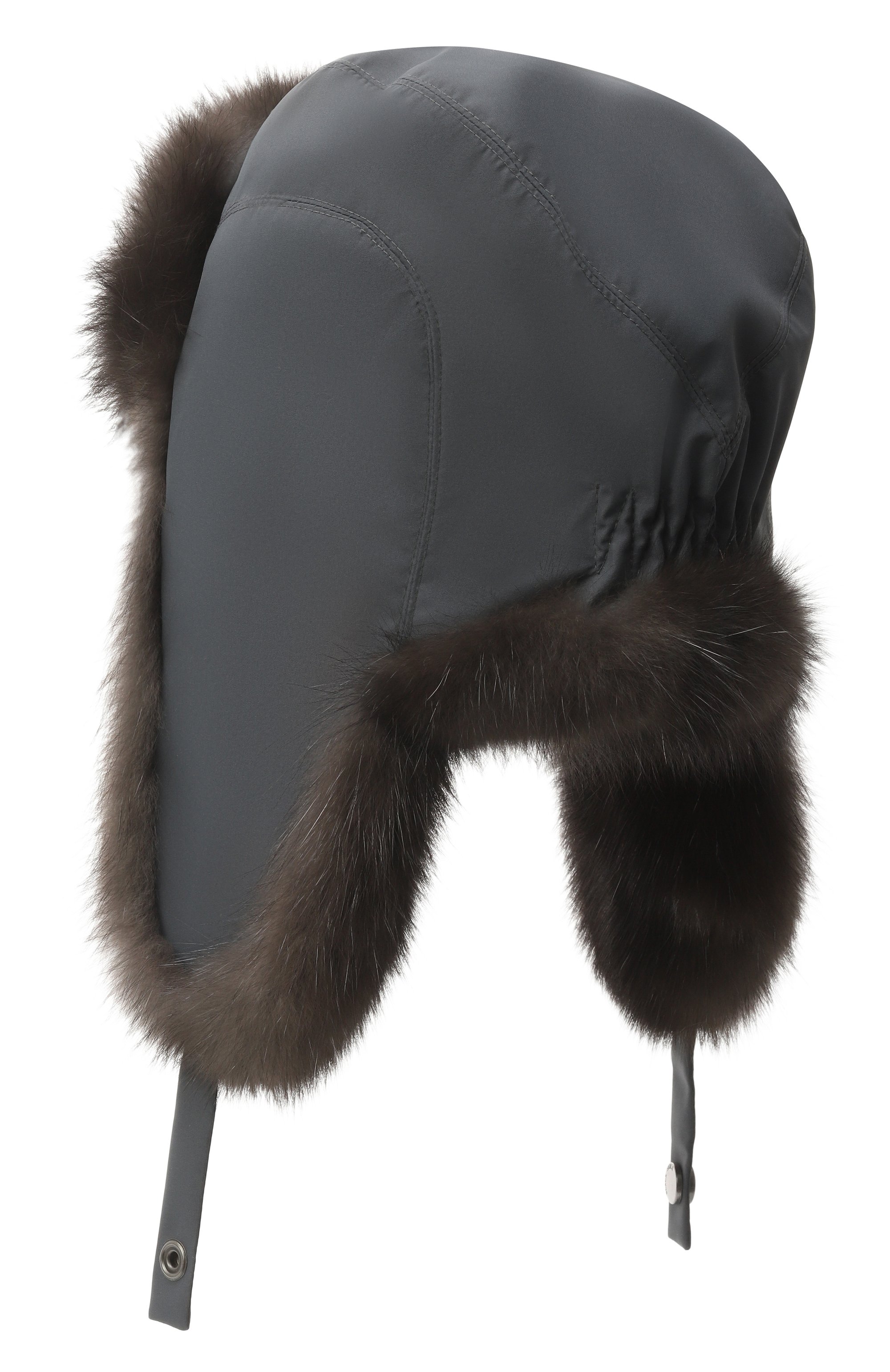 Шапка-ушанка modern с мехом соболя BLACK SABLE, арт. BS-MHMP-EB, фото 2