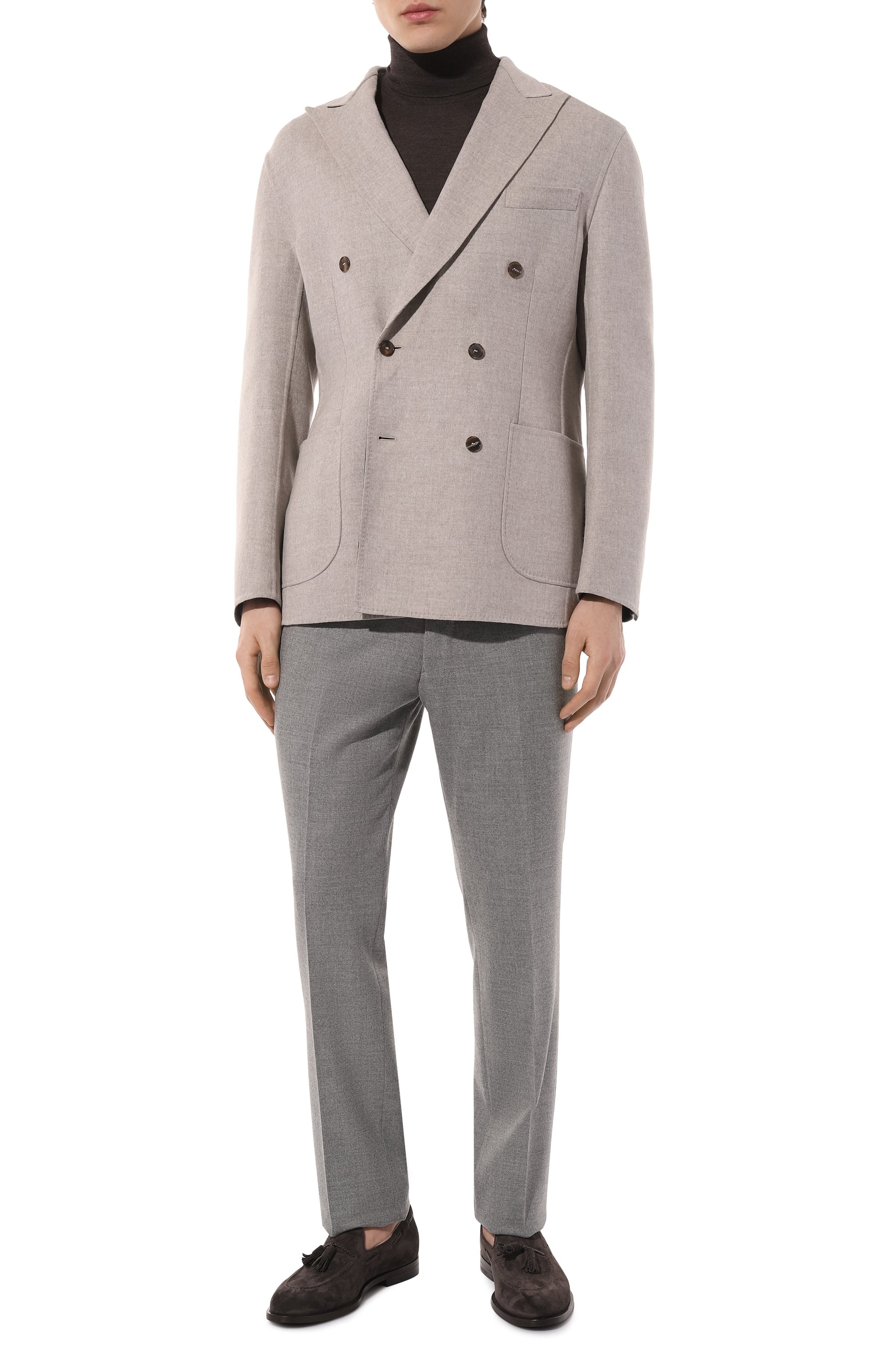 Замшевые лоферы BRUNELLO CUCINELLI темно-серого цвета по цене 94150 руб., арт. MZUPEAU713, фото 2 Замшевые лоферы BRUNELLO CUCINELLI, арт. MZUPEAU713, фото 2