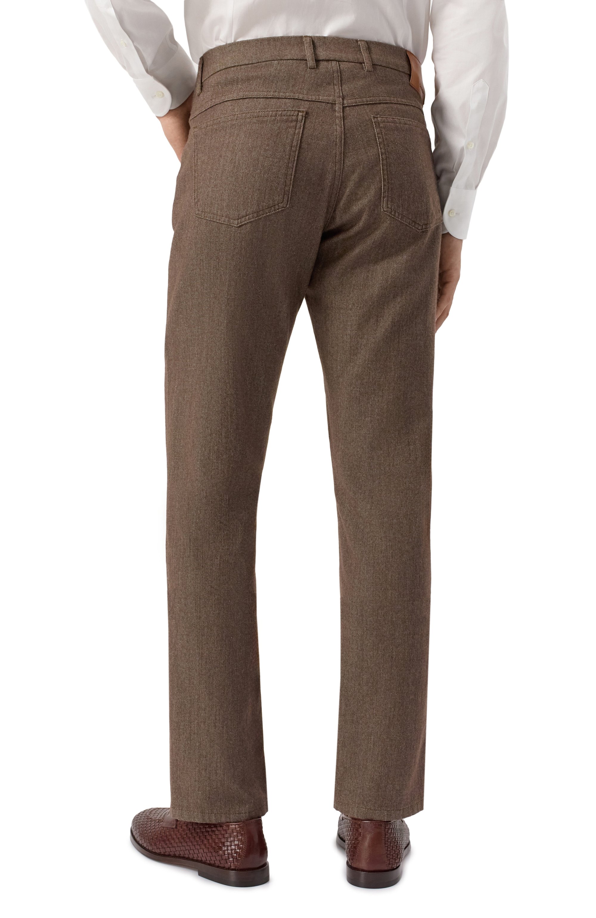 Брюки из хлопка и шерсти CANALI, арт. V1551/AV05333, фото 4