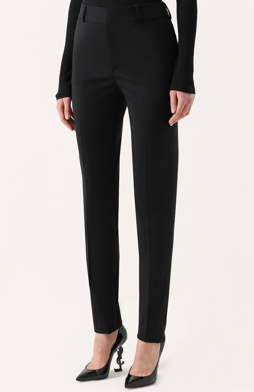 Брюки прямого кроя со стрелками SAINT LAURENT, арт. 468583/Y174Q, фото 3