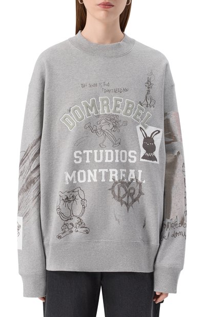 Хлопковый свитшот DOMREBEL, арт. C0LLEGE SWEATSHIRT, фото 3