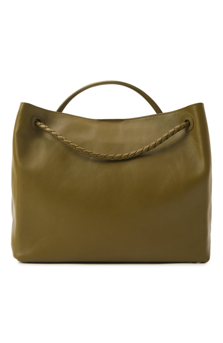 Женская сумка-тоут andiamo large BOTTEGA VENETA хаки цвета, арт. 806010 V4O92 | Фото 6 (Размер: large; Материал: Натуральная кожа; Автоматизация состава: Проставлено; Автоматизация ТО: Проставлено)