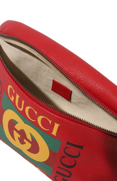 Кожаная поясная сумка GUCCI красного цвета по цене 141120 руб., арт. 530412 0GDCT, фото 5 Кожаная поясная сумка GUCCI, арт. 530412 0GDCT, фото 5