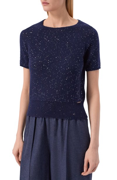 Кашемировый пуловер KITON синего цвета по цене 209500 руб., арт. D6175621093, фото 3 Кашемировый пуловер KITON, арт. D6175621093, фото 3