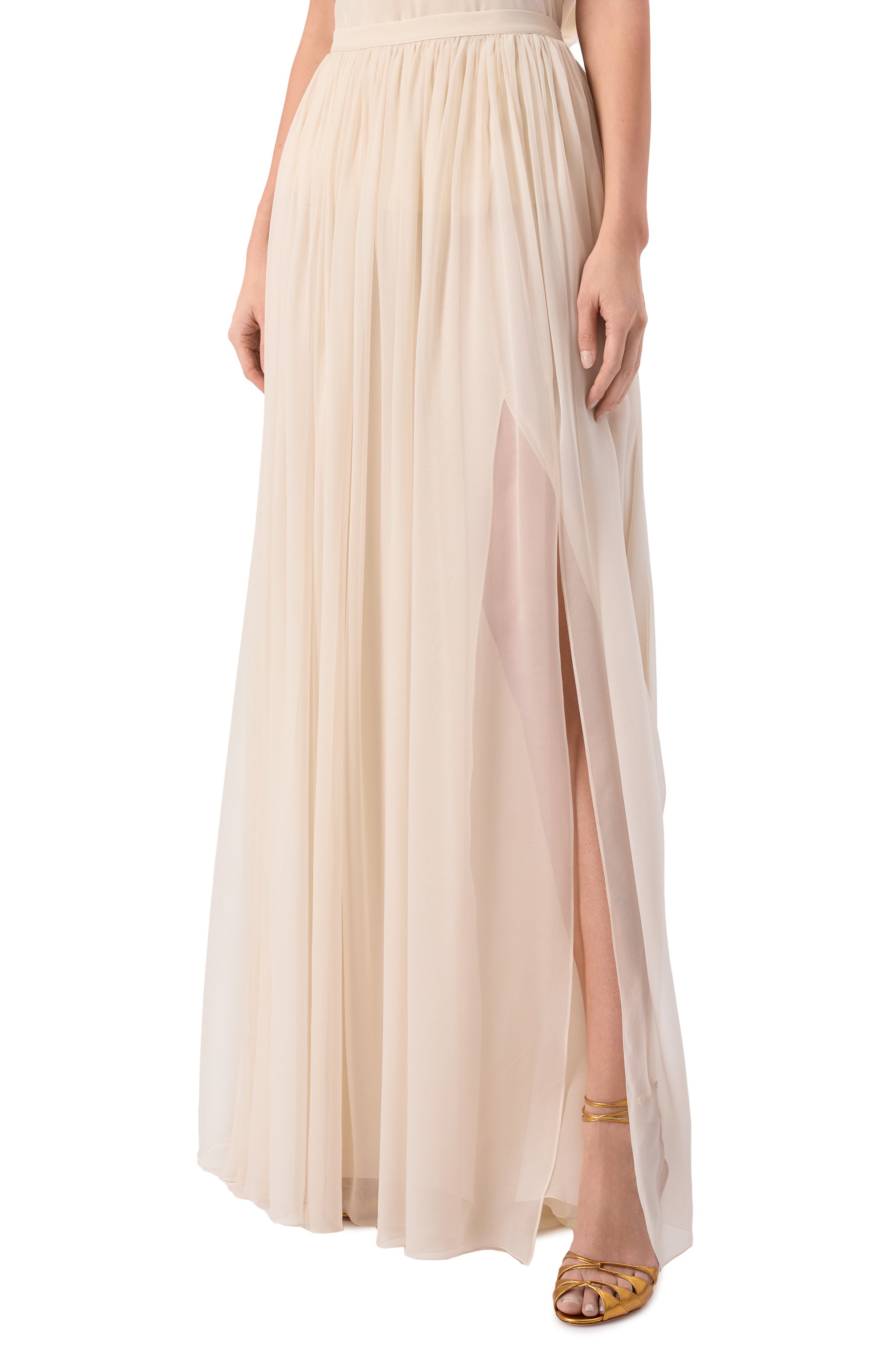 Шелковая юбка ZUHAIR MURAD кремового цвета по цене 324500 руб., арт. RSK26024/CHSI028, фото 3 Шелковая юбка ZUHAIR MURAD, арт. RSK26024/CHSI028, фото 3