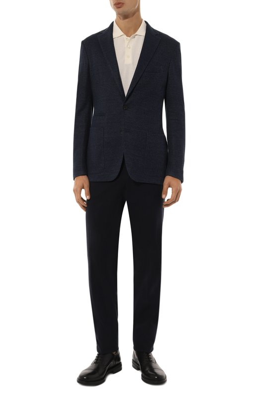 Пиджак изо льна и хлопка Fradi Синий, фото 2