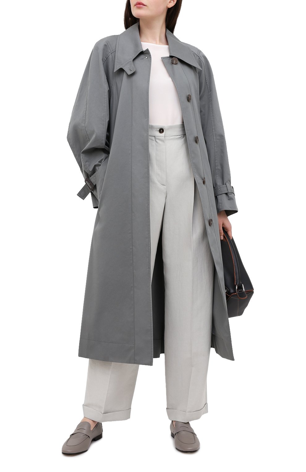 Шелковый топ EMPORIO ARMANI белого цвета по цене 35400 руб., арт. 9NC05T/92306, фото 2 Шелковый топ EMPORIO ARMANI, арт. 9NC05T/92306, фото 2