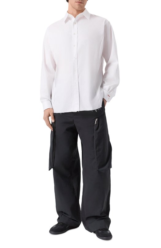 Хлопковая рубашка Maison Margiela S67DT0021/M35308 Белый  S67DT0021/M35308 Фото 2