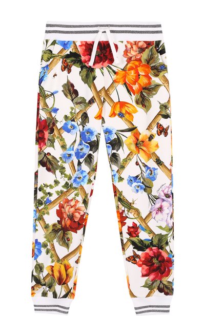 Хлопковые джоггеры с принтом DOLCE & GABBANA, арт. L5JP3L/G7NKS/8-14, фото 1