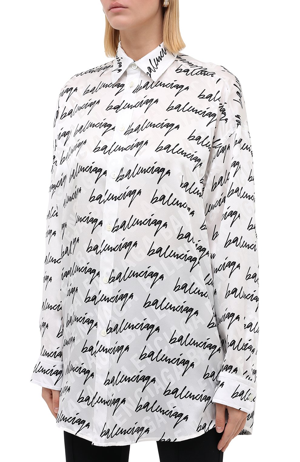 Шелковая рубашка BALENCIAGA, арт. 623037/TILU6, фото 4