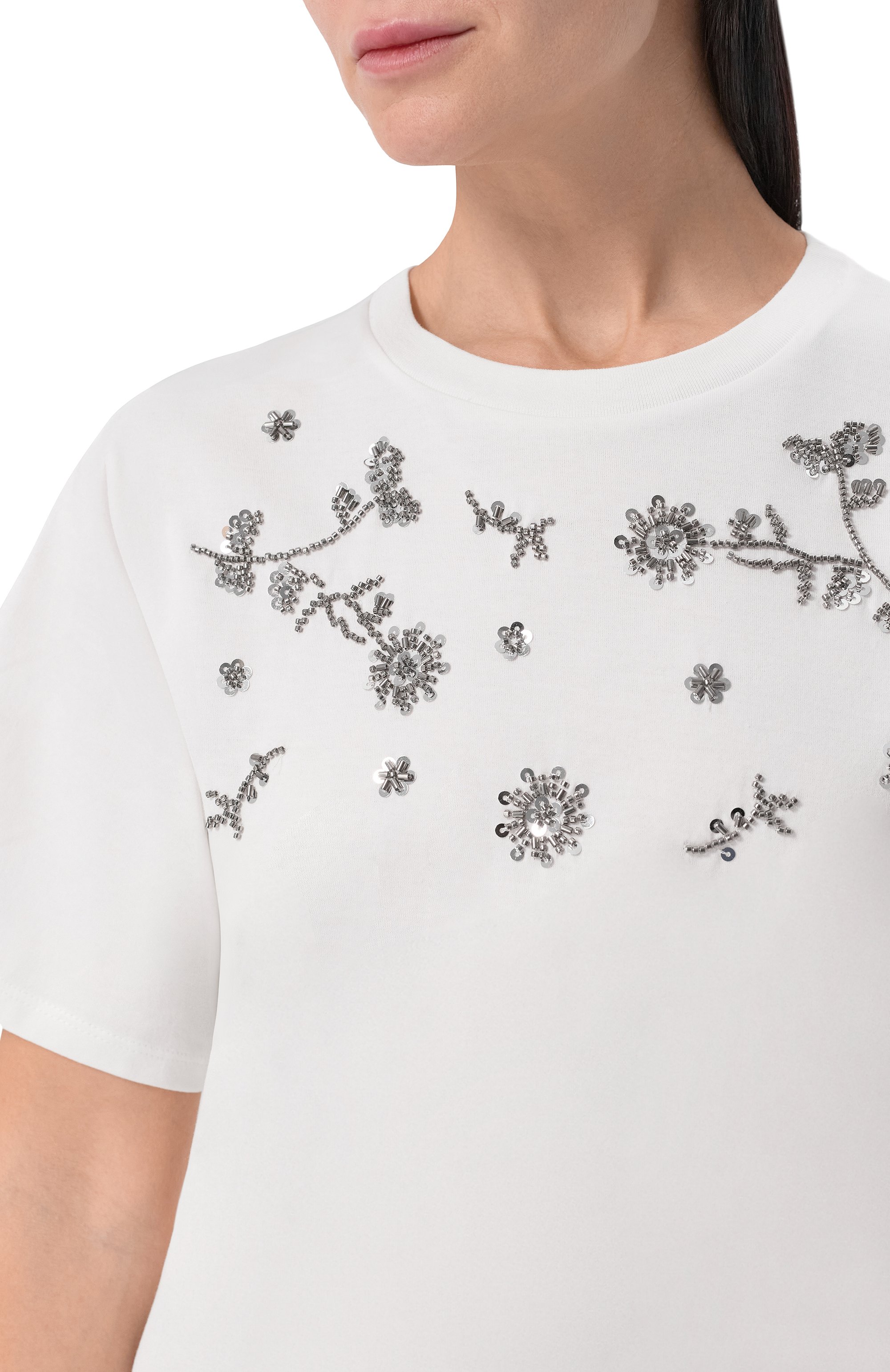 Хлопковая футболка WEEKEND MAX MARA белого цвета по цене 16800 руб., арт. WKDAGILE, фото 5 Хлопковая футболка WEEKEND MAX MARA, арт. WKDAGILE, фото 5