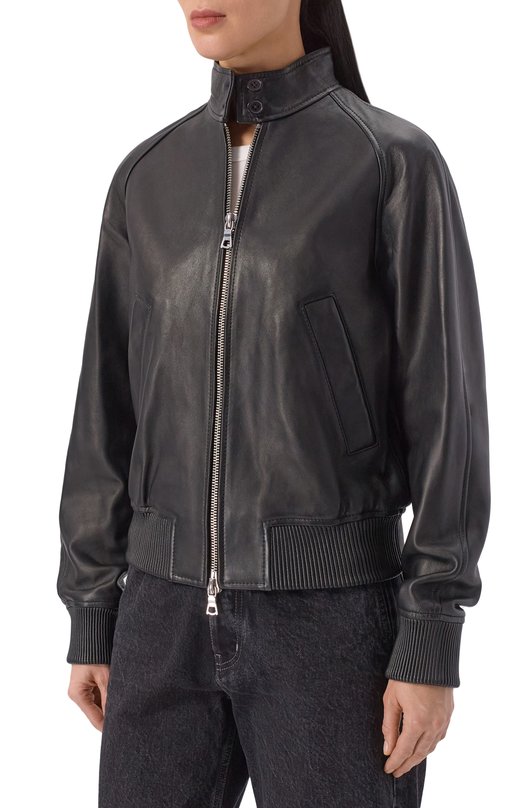 Кожаная куртка Officine Generale S26WLTR550 Чёрный  S26WLTR550 Фото 3