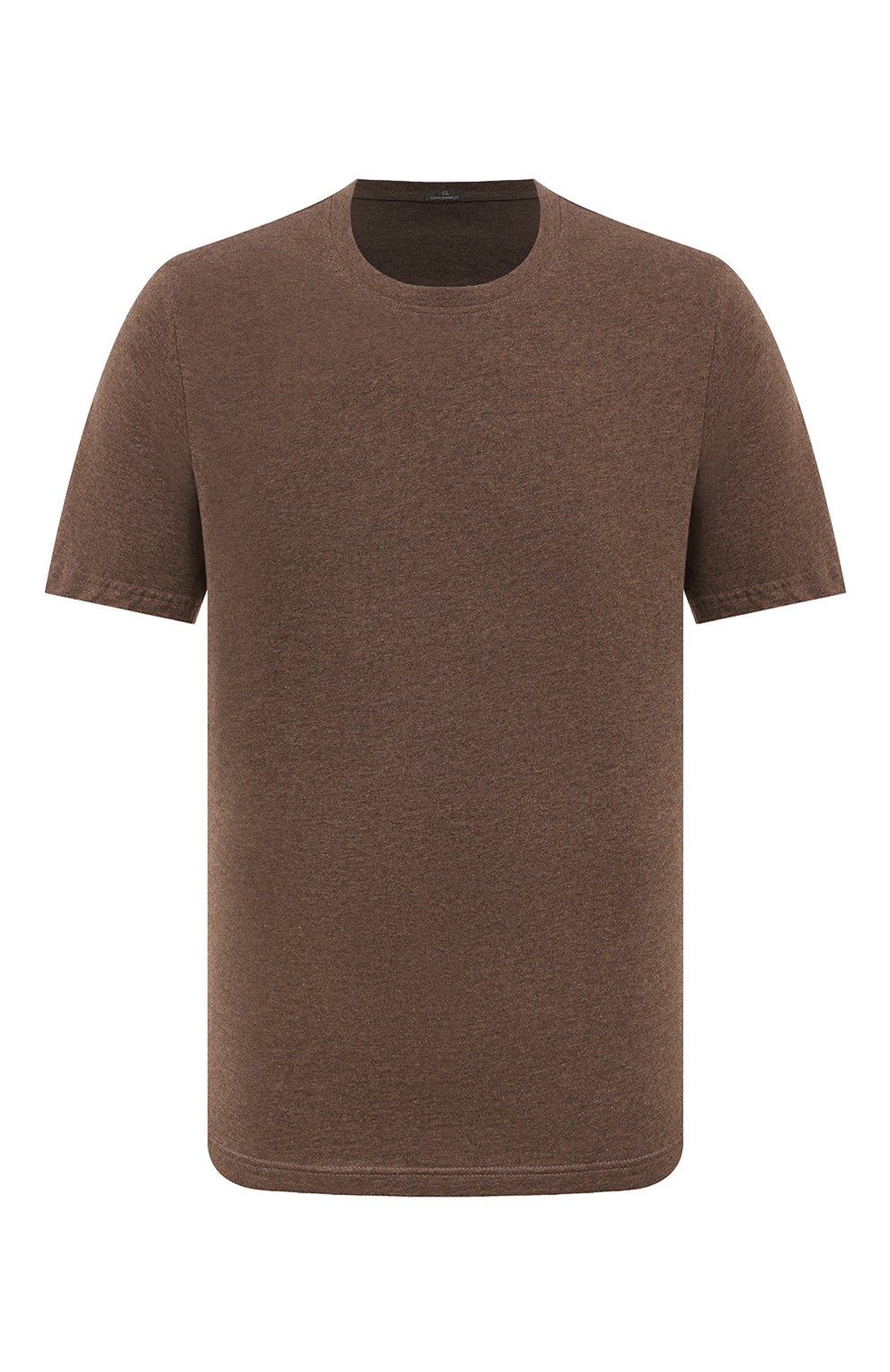 Футболка из хлопка и кашемира CAPOBIANCO коричневого цвета по цене 31250 руб., арт. 17M660.WS00., фото 1 Футболка из хлопка и кашемира CAPOBIANCO, арт. 17M660.WS00., фото 1