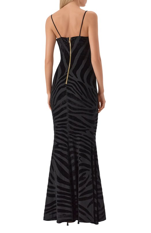 Платье из вискозы Balmain FF0RN300/JL11 Чёрный  FF0RN300/JL11 Фото 3