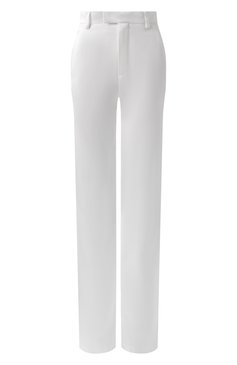 Женские брюки из вискозы ANN DEMEULEMEESTER белого цвета, арт. B0012420/FA573 | Фото 1 (Материал внешний: Вискоза; Длина (брюки, джинсы): Удлиненные; Материал сплава: Проставлено; Драгоценные камни: Проставлено; Стили: Кэжуэл; Силуэт Ж (брюки и джинсы): Прямые; Кросс-КТ: костюм; Женское Кросс-КТ: Брюки-одежда)
