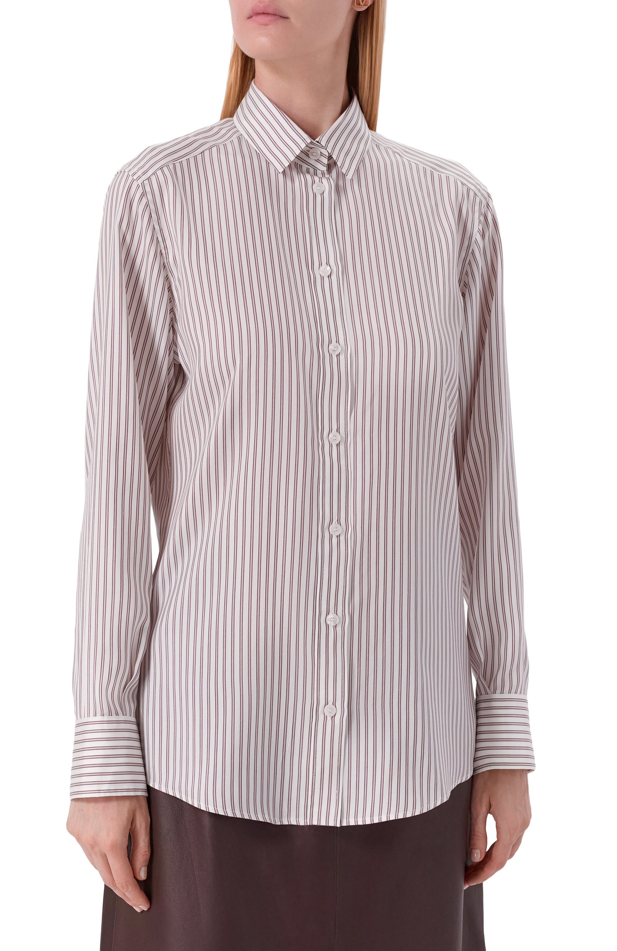 Шелковая рубашка DOLCE & GABBANA белого цвета по цене 131500 руб., арт. F5K30T/FB1BV, фото 3 Шелковая рубашка DOLCE & GABBANA, арт. F5K30T/FB1BV, фото 3