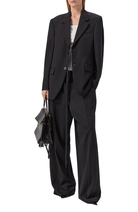 Шерстяной жакет Balenciaga 857365/TNT39 Чёрный  857365/TNT39 Фото 2