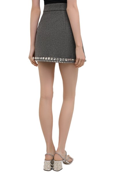 Шерстяная юбка MIU MIU, арт. MG1439-1Z77-F0031, фото 4