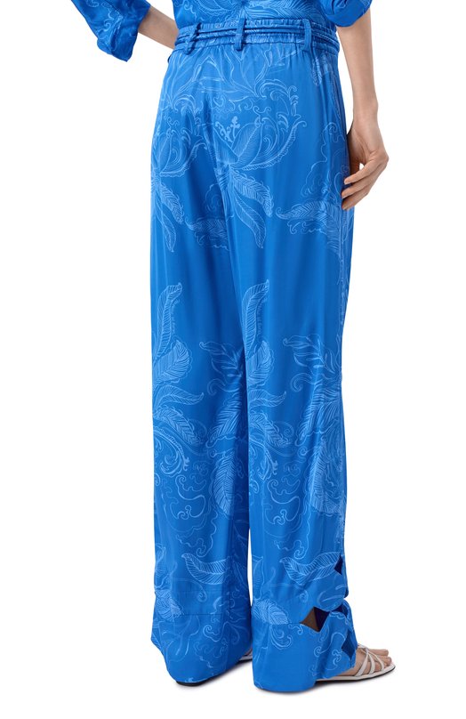 Атласные брюки Poupette St Barth WPFR26QVYRFU Голубой  WPFR26QVYRFU Фото 4