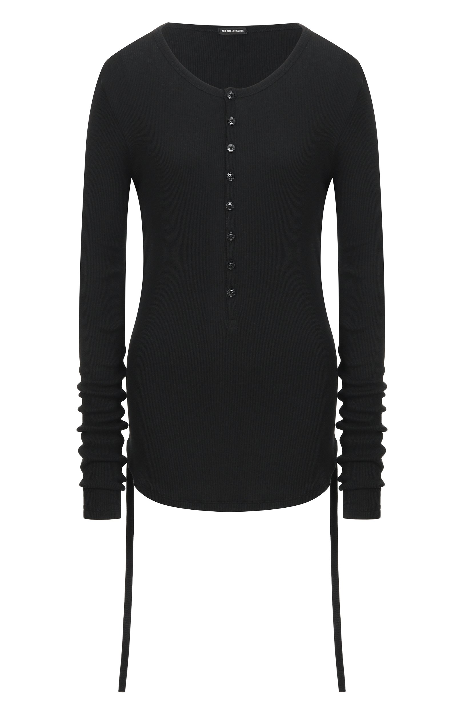 Хлопковый лонгслив-хенли ANN DEMEULEMEESTER, арт. B0014225/FA659, фото 1