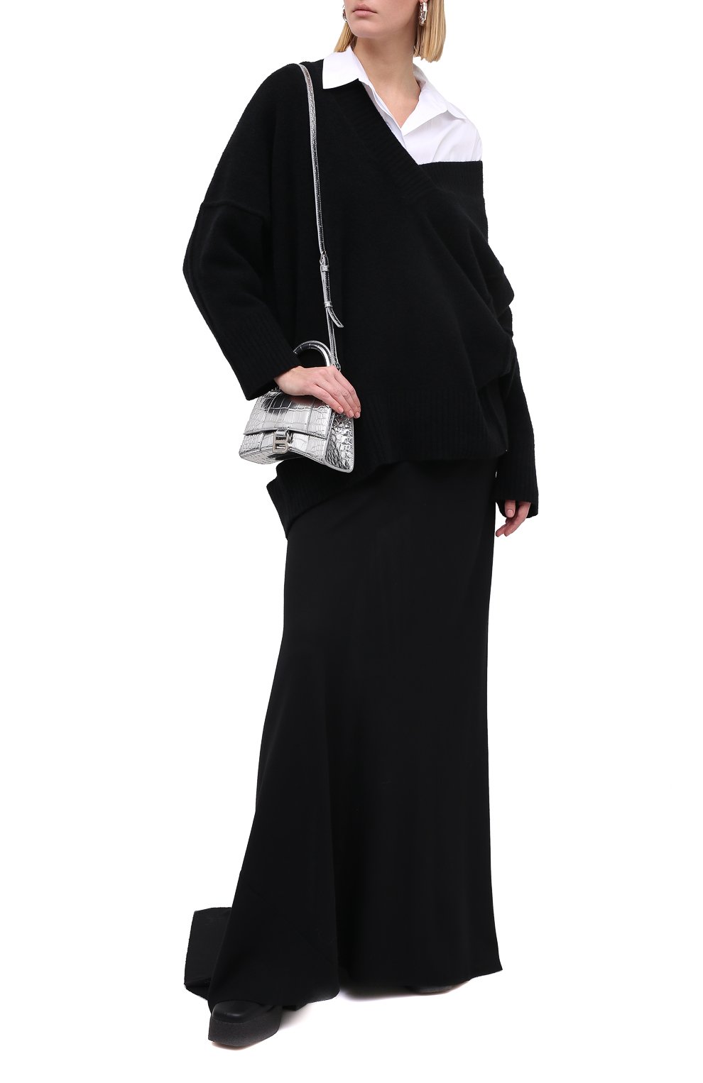 Шерстяная юбка ANN DEMEULEMEESTER черного цвета по цене 98500 руб., арт. 2002-1750-P-170-099, фото 2 Шерстяная юбка ANN DEMEULEMEESTER, арт. 2002-1750-P-170-099, фото 2