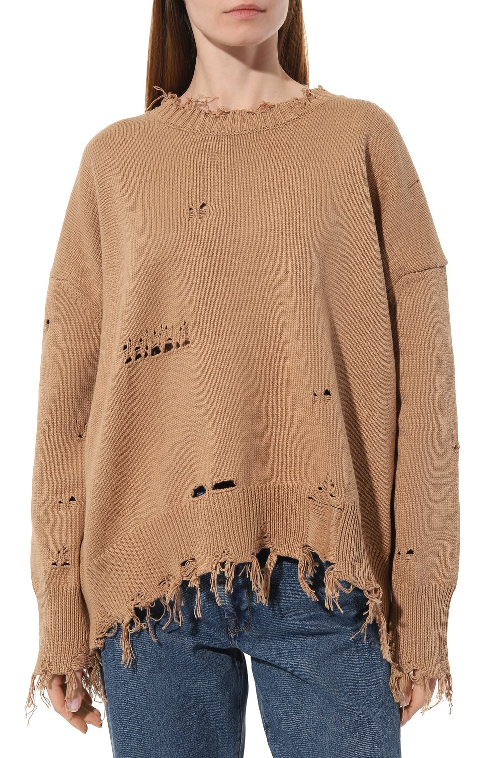 Хлопковый свитер ADDICTED коричневого цвета по цене 15400 руб., арт. MK403, фото 3 Хлопковый свитер ADDICTED, арт. MK403, фото 3