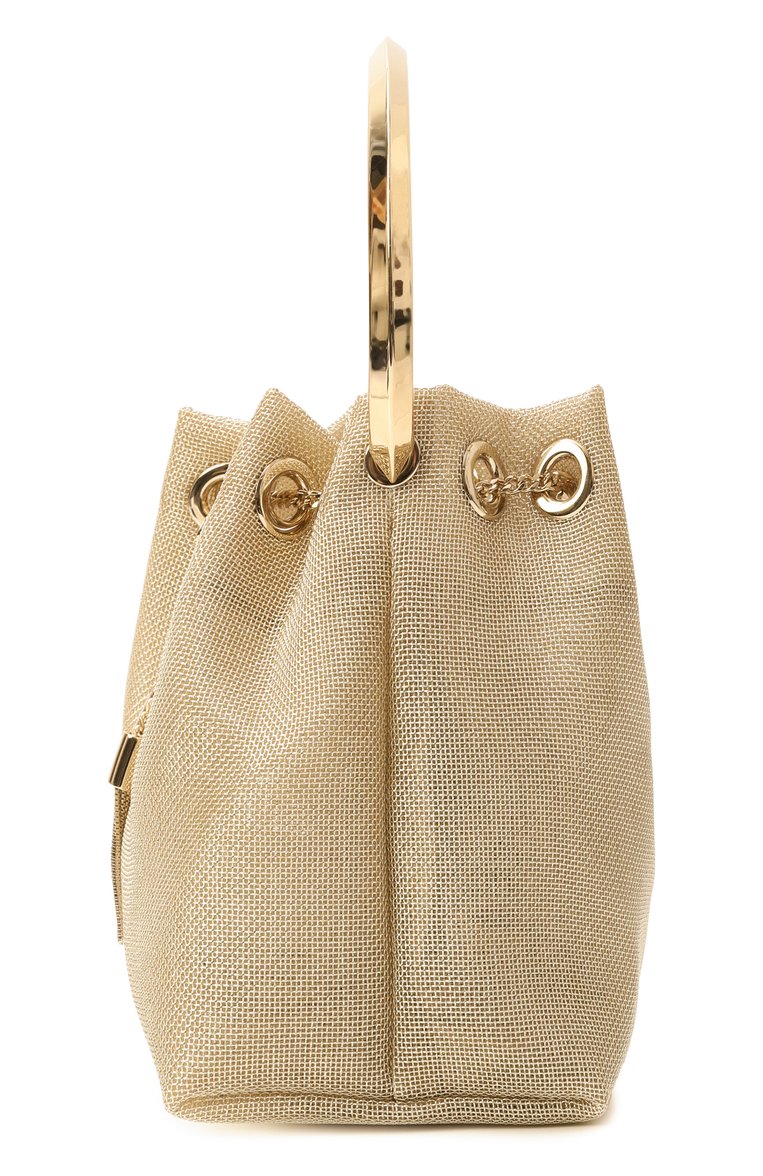 Женская сумка bon bon JIMMY CHOO золотого цвета, арт. B0N B0N | Фото 4 (Размер: mini; Материал: Текстиль; Женское Кросс-КТ: Вечерняя сумка)