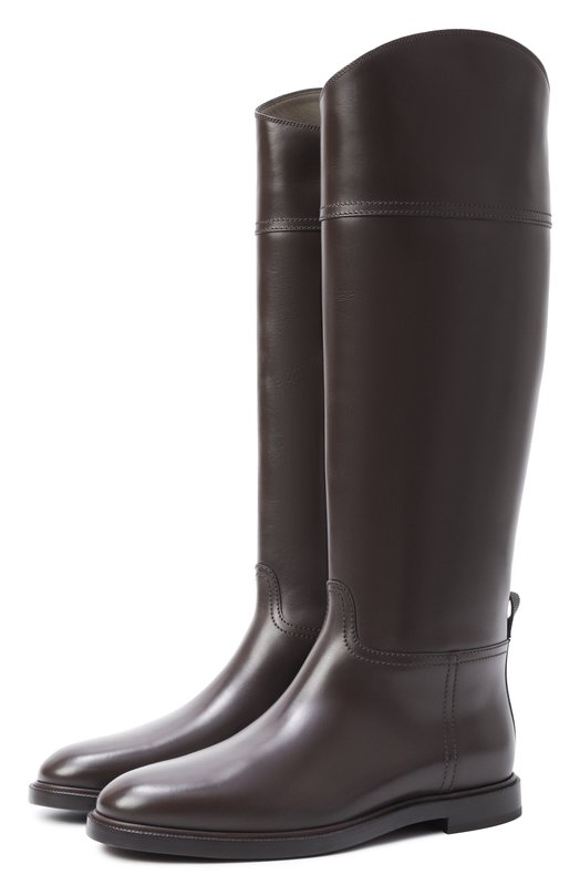 Кожаные сапоги Brunello Cucinelli MZ0LC3039P Коричневый MZ0LC3039P