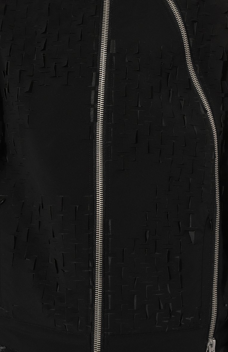Женская куртка HELIOT EMIL черного цвета, арт. SS24_W_02_118 | Фото 5 (Кросс-КТ: Куртка, Легкая куртка; Рукава: Длинные; Материал внешний: Синтетический материал; Стили: Гранж; Материал сплава: Проставлено; Материал подклада: Синтетический материал; Драгоценные камни: Проставлено; Длина (верхняя одежда): Короткие)