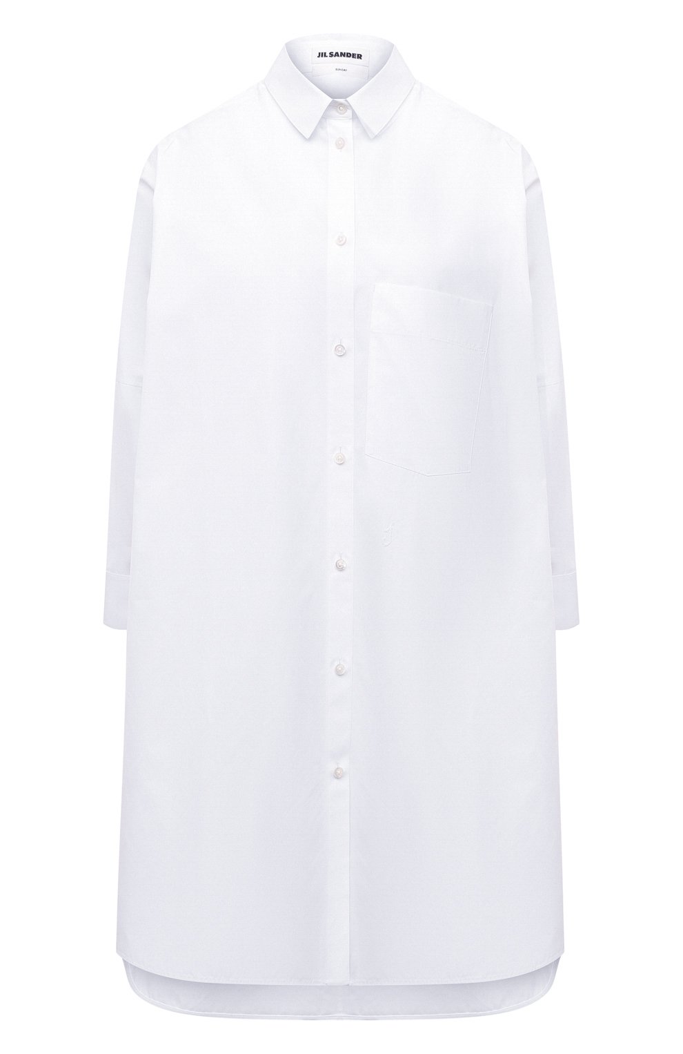 Хлопковая рубашка JIL SANDER белого цвета по цене 79100 руб., арт. JSXU600605-WU245500, фото 1 Хлопковая рубашка JIL SANDER, арт. JSXU600605-WU245500, фото 1