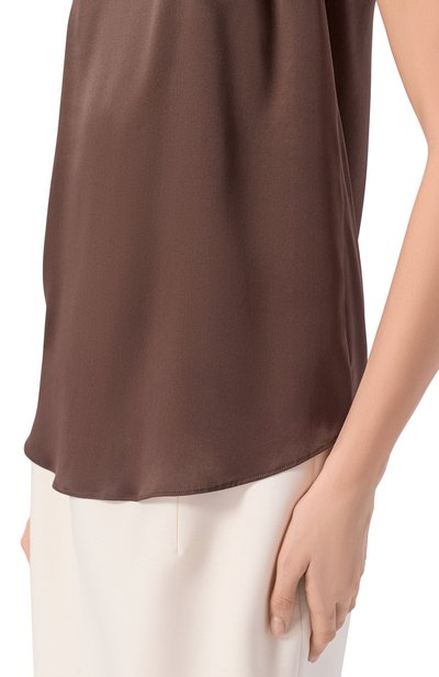 Атласный топ BRUNELLO CUCINELLI, арт. MPC59E0600, фото 5