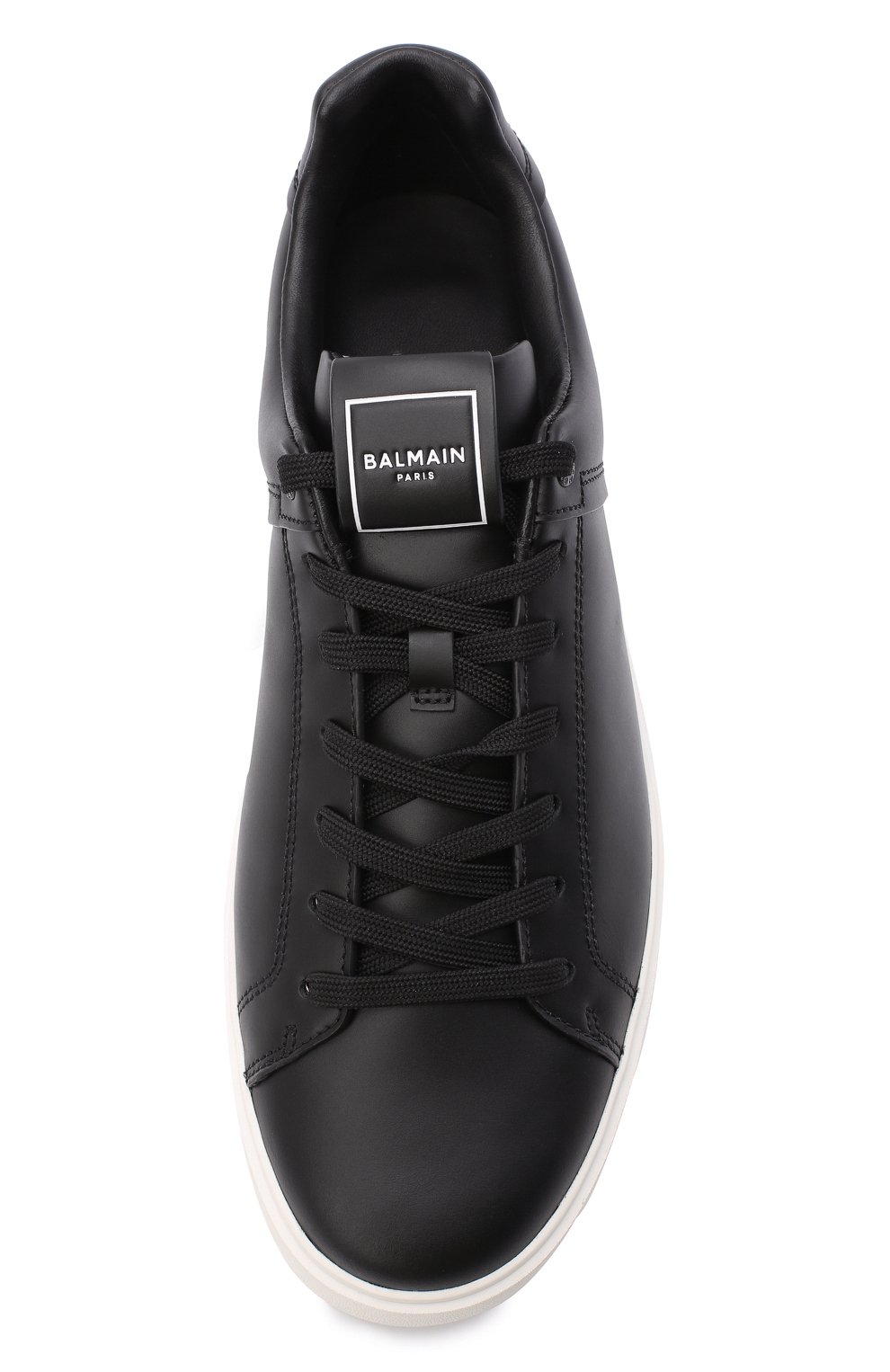 Кожаные кеды BALMAIN черно-белого цвета по цене 62250 руб., арт. VM1C244/LSMM, фото 5 Кожаные кеды BALMAIN, арт. VM1C244/LSMM, фото 5