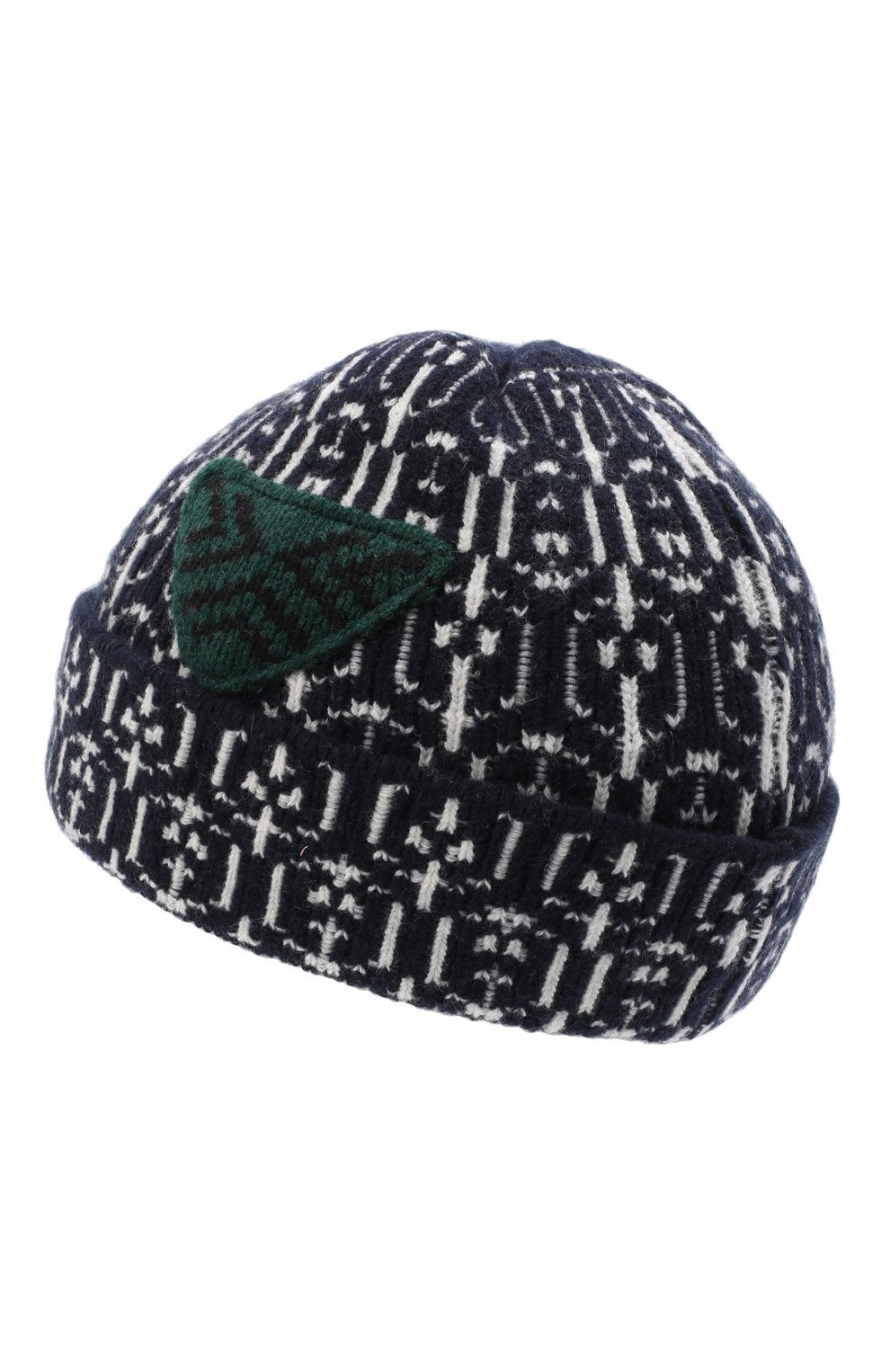 Шапка из шерсти и кашемира PRADA темно-синего цвета по цене 60000 руб., арт. UMD493-1ZJ0-F057L-212, фото 2 Шапка из шерсти и кашемира PRADA, арт. UMD493-1ZJ0-F057L-212, фото 2