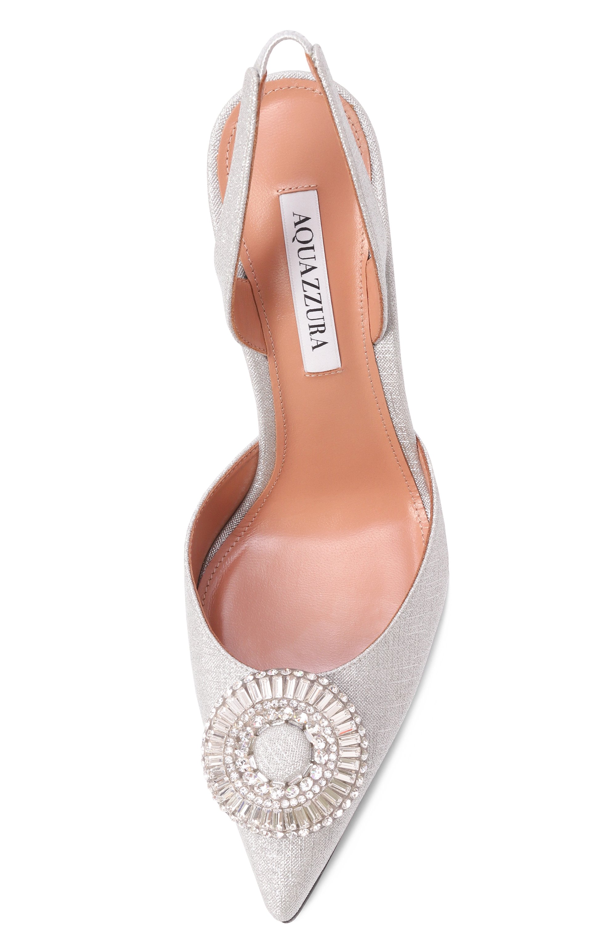 Текстильные туфли crystal hoop sling 105 AQUAZZURA, арт. CYPHIGL0/GTS, фото 6