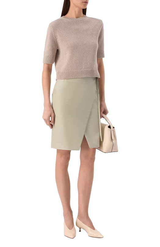 Хлопковый пуловер 12 STOREEZ 137345 Бежевый  137345 Фото 2