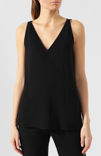 Шелковый топ RICK OWENS черного цвета по цене 33200 руб., арт. RP19S6131/SCR, фото 3 Шелковый топ RICK OWENS, арт. RP19S6131/SCR, фото 3