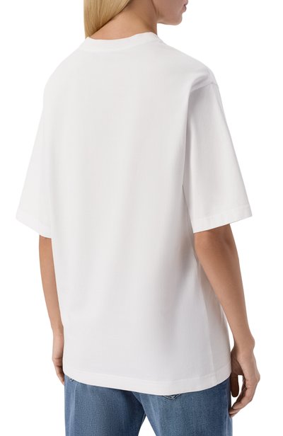Хлопковая футболка DOLCE & GABBANA белого цвета по цене 72750 руб., арт. F8V78T/GDDVN, фото 4 Хлопковая футболка DOLCE & GABBANA, арт. F8V78T/GDDVN, фото 4