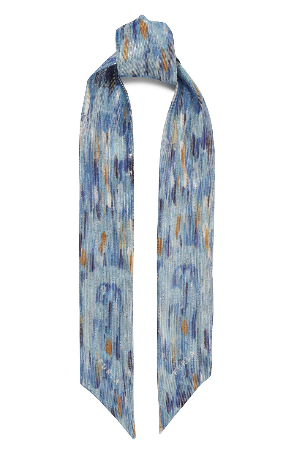 Шелковый шарф-твилли FURLA голубого цвета по цене 8500 руб., арт. WT00022, фото 1 Шелковый шарф-твилли FURLA, арт. WT00022, фото 1