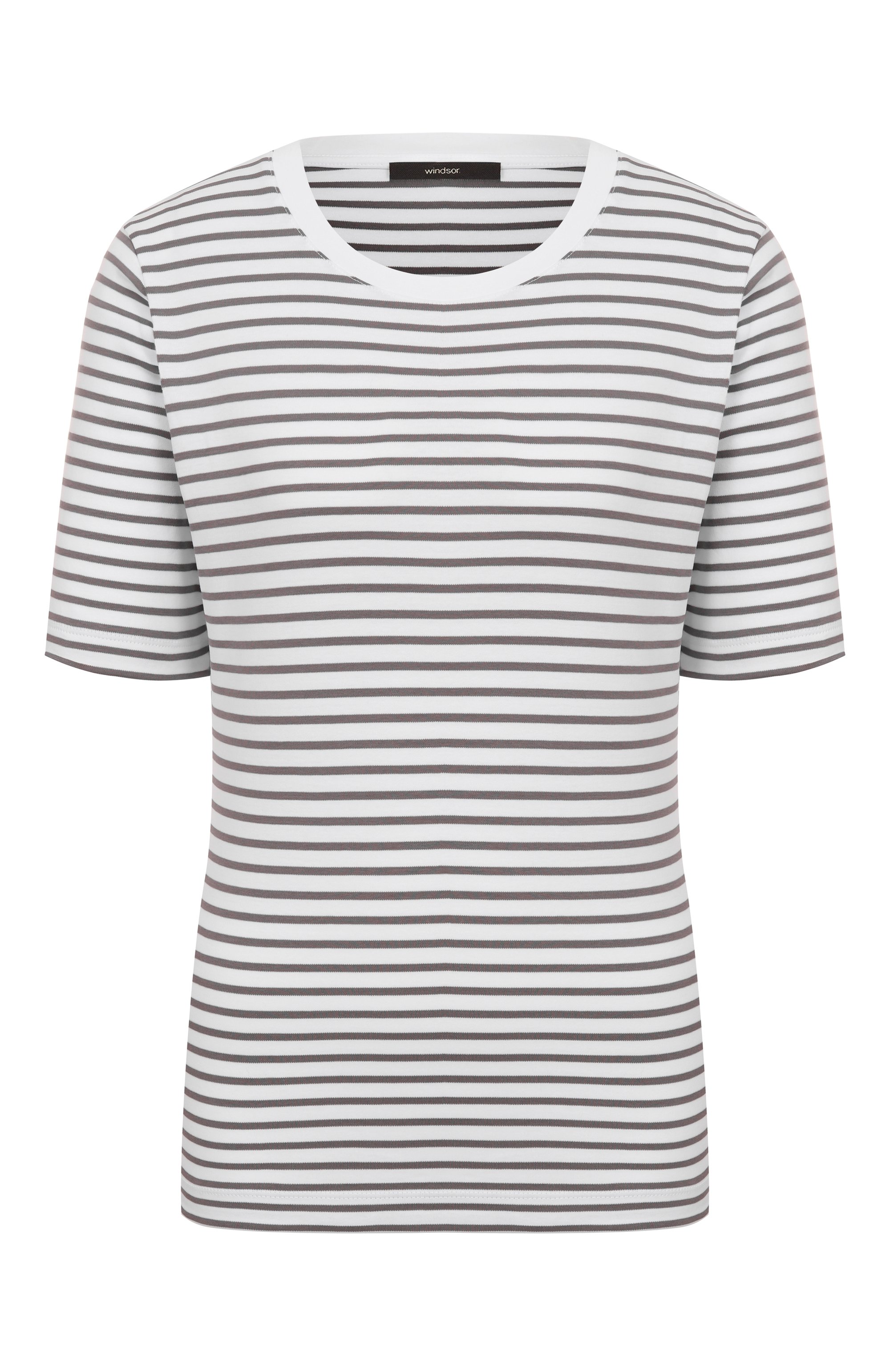 Хлопковая футболка WINDSOR белого цвета по цене 18900 руб., арт. 52 DT205 10015934, фото 1 Хлопковая футболка WINDSOR, арт. 52 DT205 10015934, фото 1