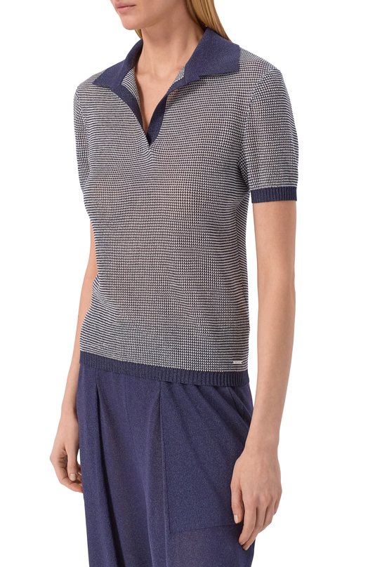 Поло из вискозы Freeage S26.JM178.7000.494 Синий  S26.JM178.7000.494 Фото 3