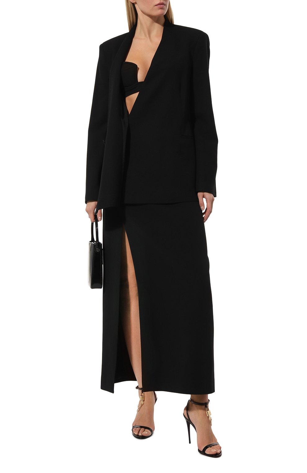 Кожаные босоножки keira DOLCE & GABBANA черного цвета по цене 105500 руб., арт. CR1684/A1471_SET, фото 2 Кожаные босоножки keira DOLCE & GABBANA, арт. CR1684/A1471_SET, фото 2