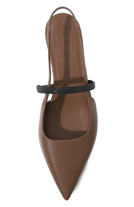 Кожаные балетки Brunello Cucinelli MZSKCB1289 Коричневый  MZSKCB1289 Фото 6