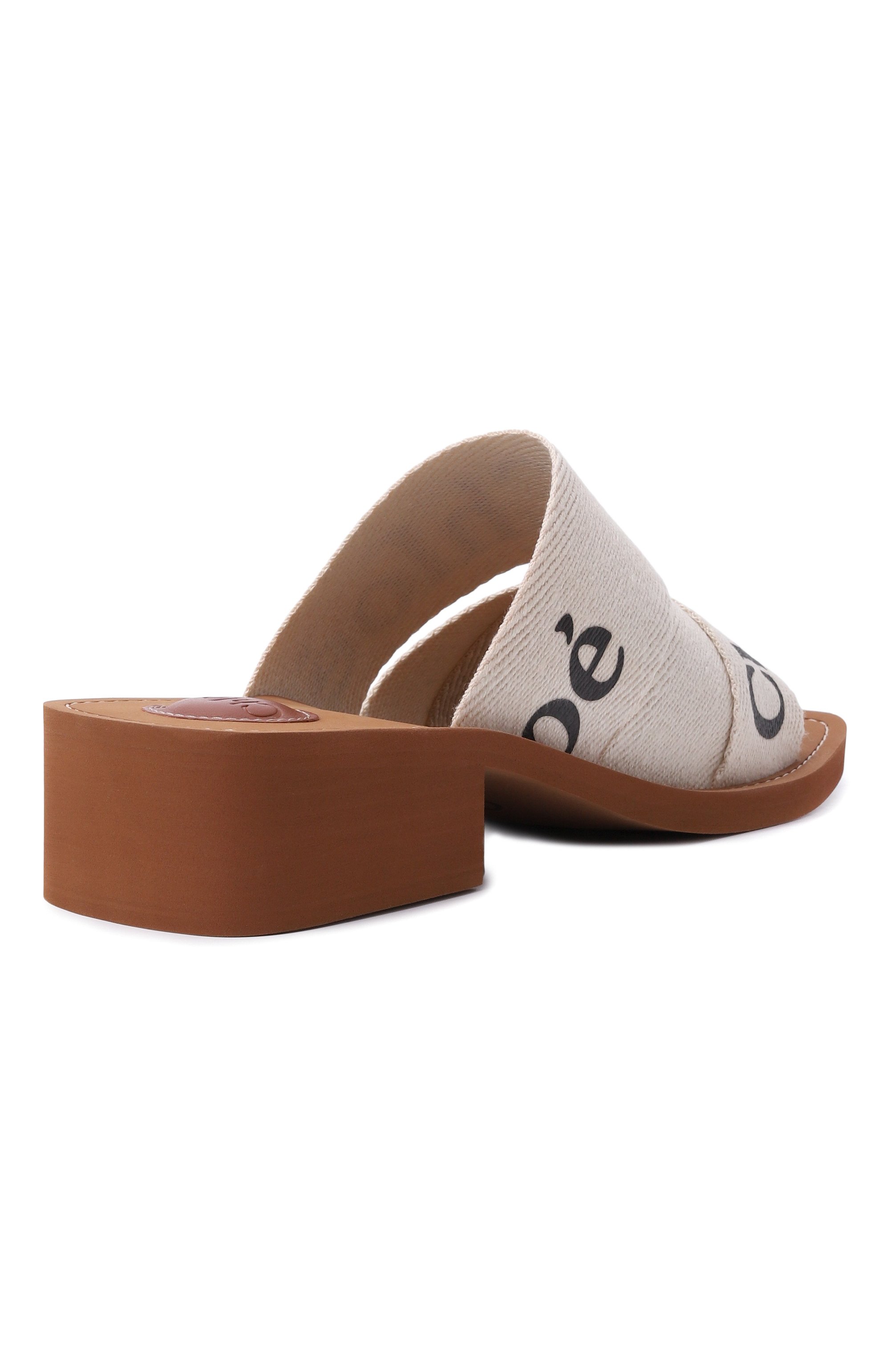 Текстильные мюли woody 20 CHLOÉ, арт. CHC22U550Z3, фото 5