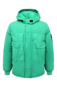 Мужская пуховик STONE ISLAND светло-зеленого цвета, арт. 751540633 | Фото 1 (Мужское Кросс-КТ: пуховик-короткий; Рукава: Длинные; Длина (верхняя одежда): До середины бедра; Материал внешний: Синтетический материал; Материал сплава: Проставлено; Драгоценные камни: Проставлено; Материал утеплителя: Пух и перо; Стили: Кэжуэл)