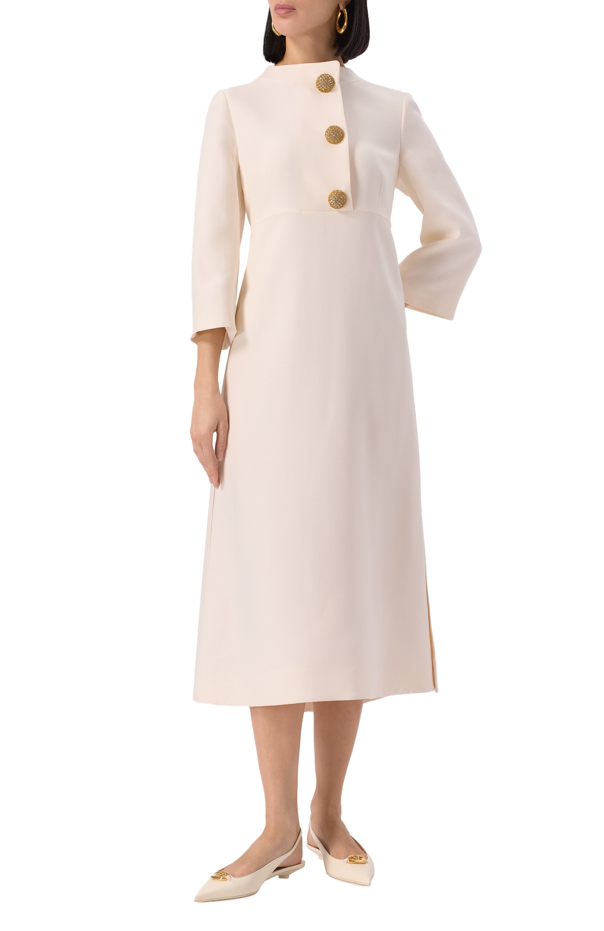 Платье из шерсти и шелка VALENTINO, арт. 6B3VAEU51CF, фото 3