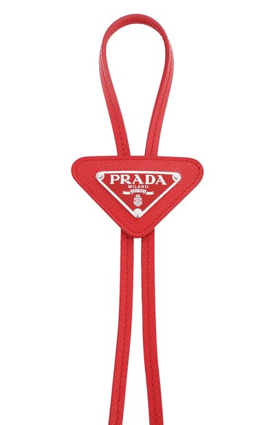 Кожаный галстук bolo PRADA красного цвета по цене 31000 руб., арт. 2IC027-QHH-F068Z, фото 3 Кожаный галстук bolo PRADA, арт. 2IC027-QHH-F068Z, фото 3