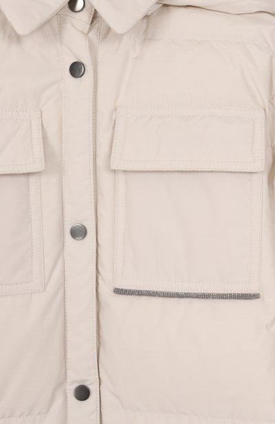 Пуховик BRUNELLO CUCINELLI светло-бежевого цвета по цене 119500 руб., арт. BG501J439A, фото 3 Пуховик BRUNELLO CUCINELLI, арт. BG501J439A, фото 3