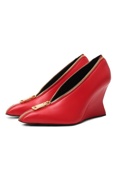 Женские кожаные туфли zip BALMAIN, арт. FN0UA175/LNAP